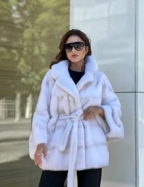 Пончо в датской норке - цвет паломино