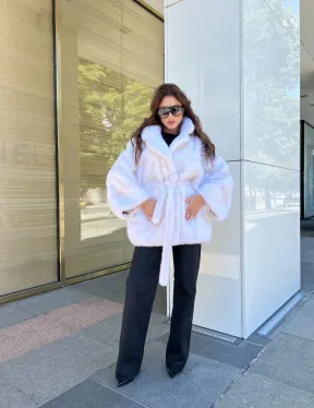 Пончо в датской норке - цвет паломино