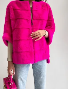 Норковая кофта на молнии