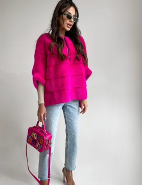 Норковая кофта на молнии