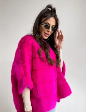 Норковая кофта на молнии