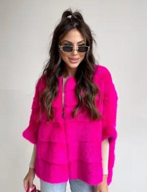 Норковая кофта на молнии