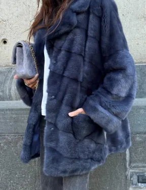 Короткая норковая шуба - автоледи