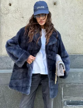 Короткая норковая шуба - автоледи