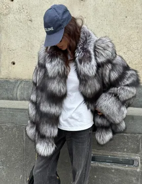 Шуба из чернобурки воротник стойка