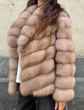 Шуба из куницы в цвете тор-тор