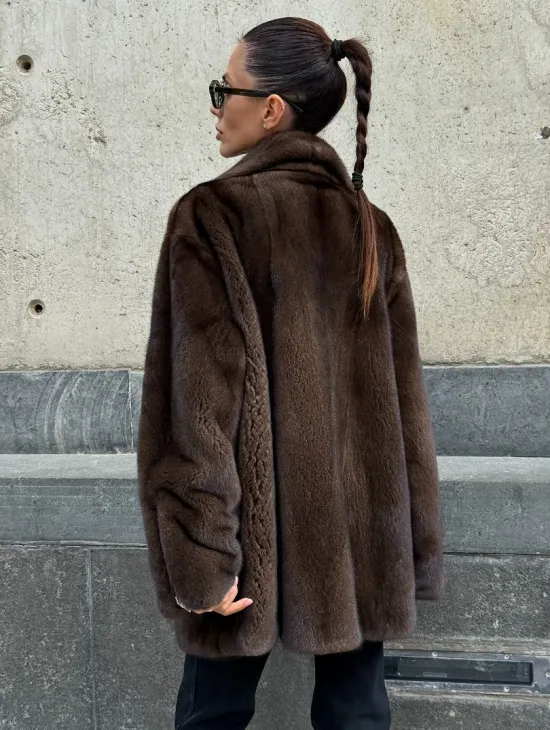 Норковая косуха из элитной скандинавской норки SAGA FURS