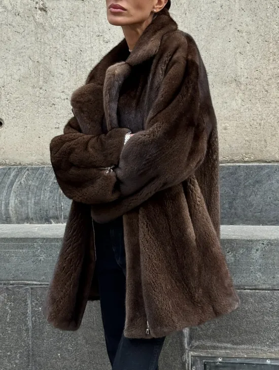 Норковая косуха из элитной скандинавской норки SAGA FURS