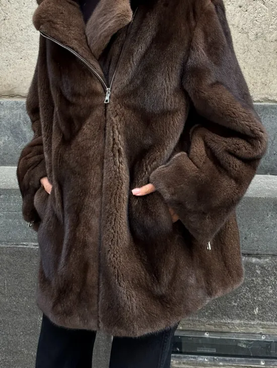 Норковая косуха из элитной скандинавской норки SAGA FURS