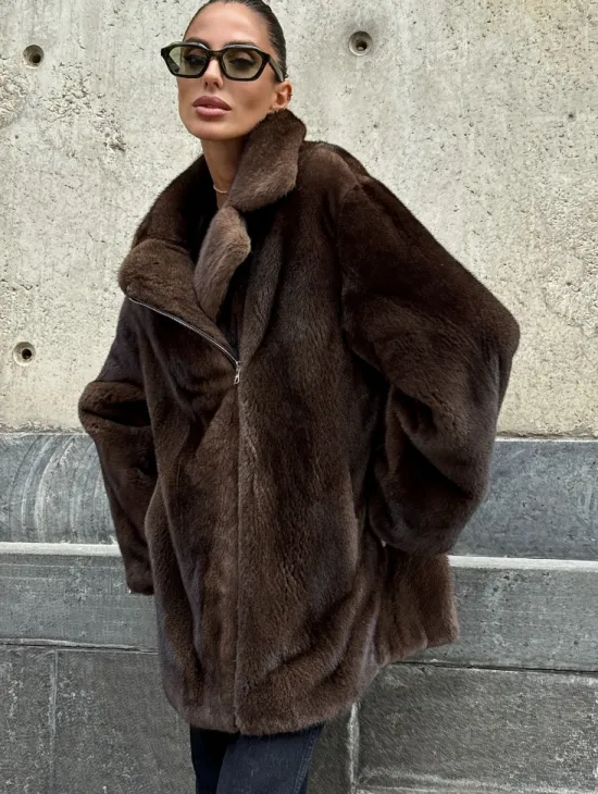 Норковая косуха из элитной скандинавской норки SAGA FURS