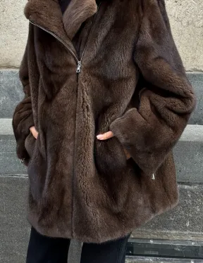 Норковая косуха из элитной скандинавской норки SAGA FURS