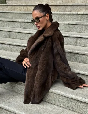 Норковая косуха из элитной скандинавской норки SAGA FURS