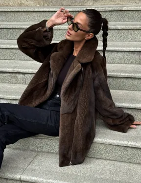 Норковая косуха из элитной скандинавской норки SAGA FURS