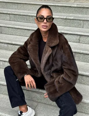 Норковая косуха из элитной скандинавской норки SAGA FURS