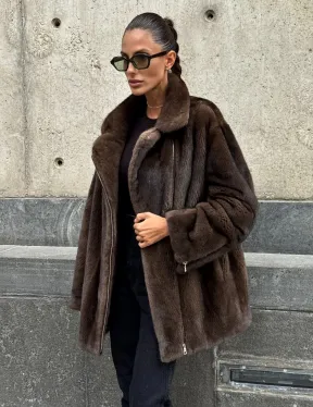 Норковая косуха из элитной скандинавской норки SAGA FURS