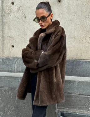 Норковая косуха из элитной скандинавской норки SAGA FURS