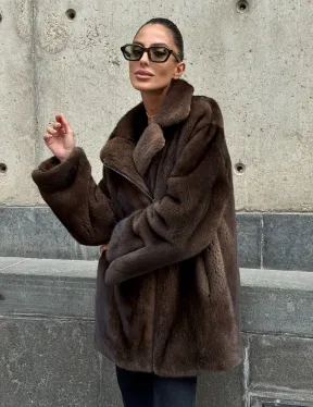 Норковая косуха из элитной скандинавской норки SAGA FURS