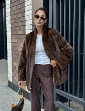 Модная шуба из норки 2025