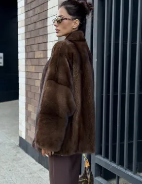 Модная шуба из норки 2025