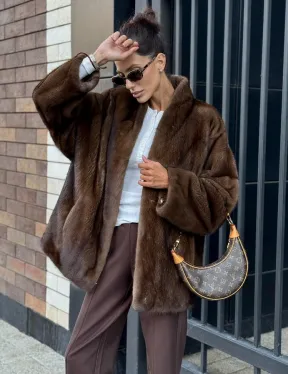 Модная шуба из норки 2025