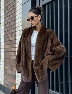 Модная шуба из норки 2025