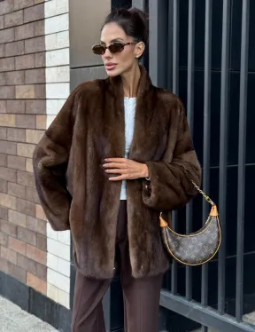 Модная шуба из норки 2025