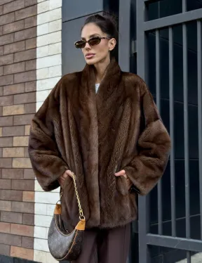 Модная шуба из норки 2025