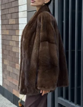 Модная шуба из норки 2025