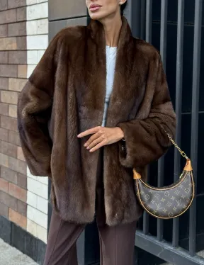 Модная шуба из норки 2025