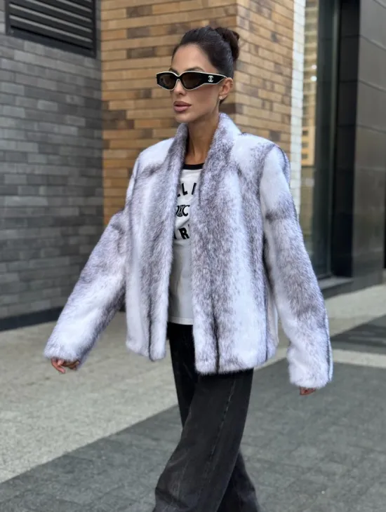 Меховая куртка из норковой крестовки