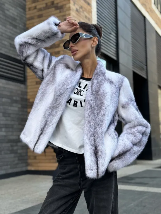 Меховая куртка из норковой крестовки