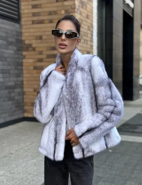 Меховая куртка из норковой крестовки