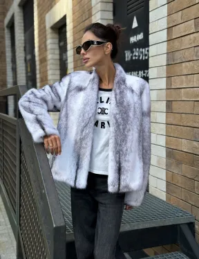 Меховая куртка из норковой крестовки