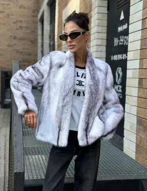 Меховая куртка из норковой крестовки