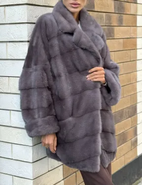 Шуба норковая - жакет лаванда