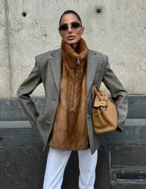 Меховая манишка из норки