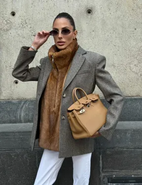 Меховая манишка из норки