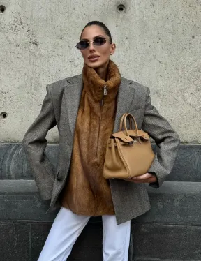 Меховая манишка из норки