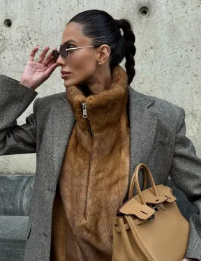 Меховая манишка из норки