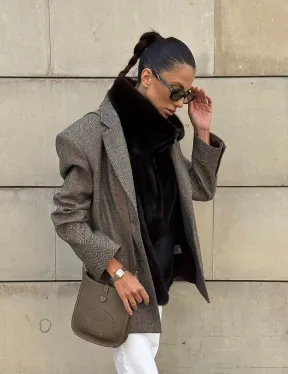 Норковая манишка женская