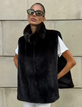 Норковая манишка женская