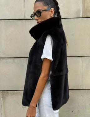 Норковая манишка женская