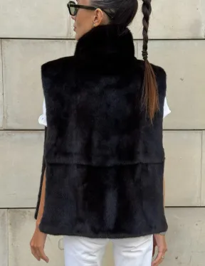 Норковая манишка женская