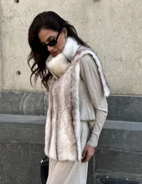 Женская манишка из норки крестовки