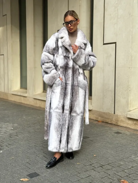 Норковая шуба - крестовка