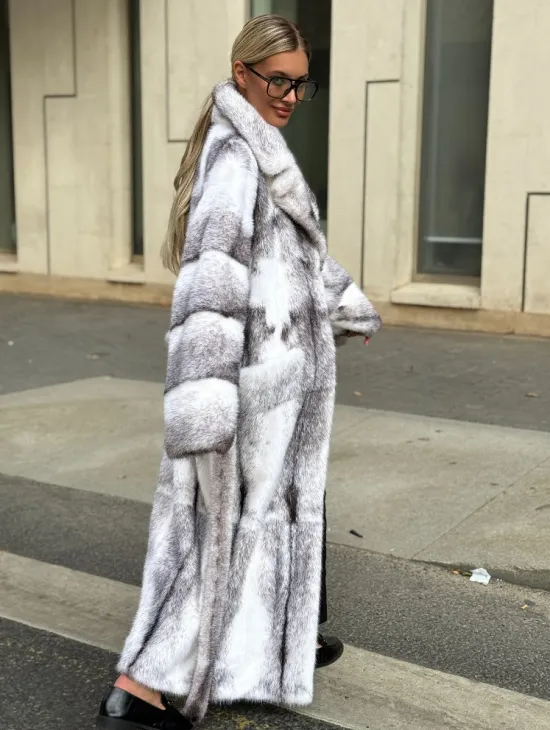 Норковая шуба - крестовка