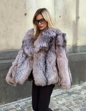 Полушубок из чернобурки