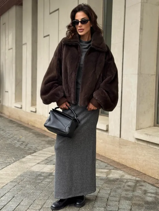 Норковая шуба - бомбер