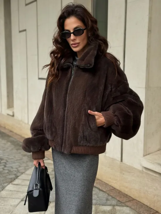 Норковая шуба - бомбер