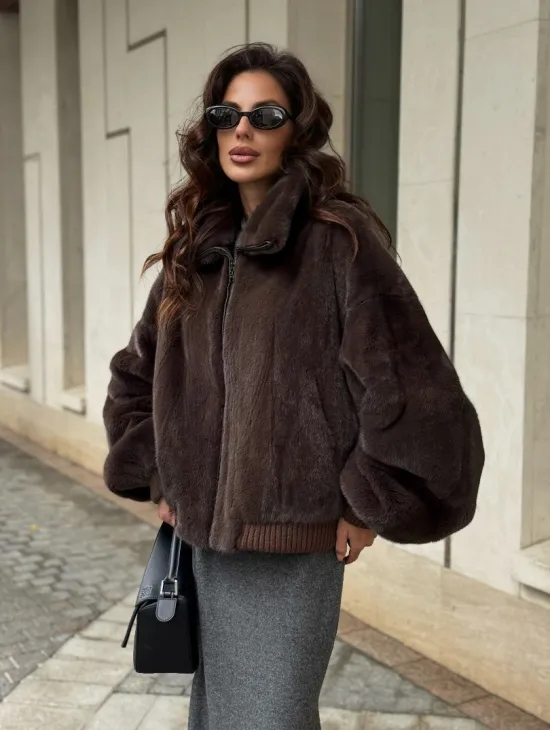 Норковая шуба - бомбер